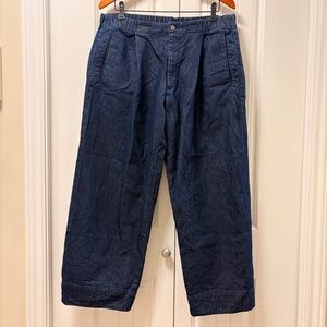 Muji Men's Relaxed Indigo Denim Jeans
